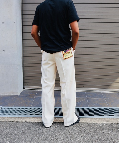 Wrangler（ラングラー）の「Wrangler/ラングラー WRANCHER/ランチャー センタープレス W1190きれいめスラックス フレアードレスパンツ（レングス74㎝）速乾梅雨にも◎（スラックス・メンズ・ベージュ/ブラウン/ブラック/グレー/アイボリー/ネイビー・MEDIUM/LARGE/X-LARGE/SMALL）」の19枚目の写真