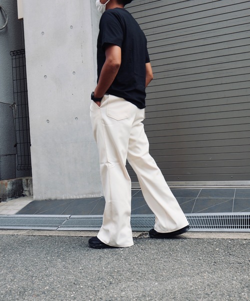 Wrangler（ラングラー）の「Wrangler/ラングラー WRANCHER/ランチャー センタープレス W1190きれいめスラックス フレアードレスパンツ（レングス74㎝）速乾梅雨にも◎（スラックス・メンズ・ベージュ/ブラウン/ブラック/グレー/アイボリー/ネイビー・MEDIUM/LARGE/X-LARGE/SMALL）」の16枚目の写真