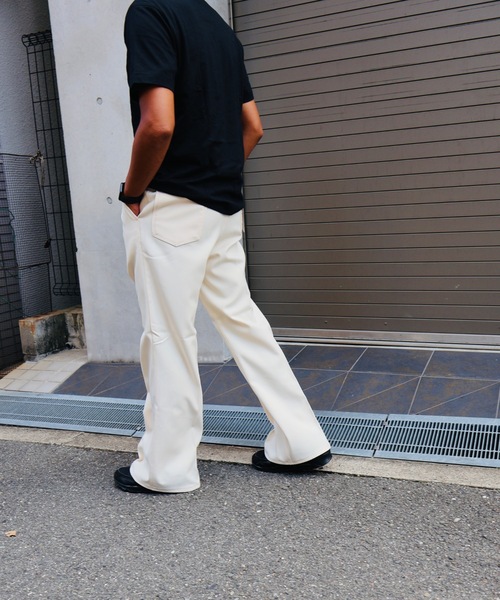 Wrangler（ラングラー）の「Wrangler/ラングラー WRANCHER/ランチャー センタープレス W1190きれいめスラックス フレアードレスパンツ（レングス74㎝）速乾梅雨にも◎（スラックス・メンズ・ベージュ/ブラウン/ブラック/グレー/アイボリー/ネイビー・MEDIUM/LARGE/X-LARGE/SMALL）」の14枚目の写真