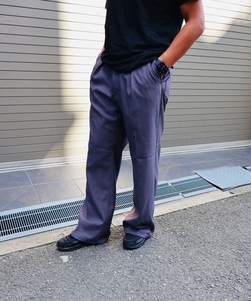 Wrangler（ラングラー）の「Wrangler/ラングラー WRANCHER/ランチャー センタープレス W1190きれいめスラックス フレアードレスパンツ（レングス74㎝）速乾梅雨にも◎（スラックス・メンズ・ベージュ/ブラウン/ブラック/グレー/アイボリー/ネイビー・MEDIUM/LARGE/X-LARGE/SMALL）」の12枚目の写真