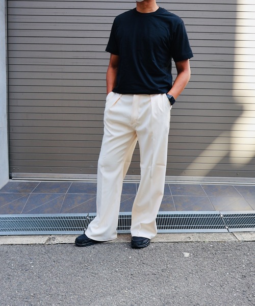 Wrangler（ラングラー）の「Wrangler/ラングラー WRANCHER/ランチャー センタープレス W1190きれいめスラックス フレアードレスパンツ（レングス74㎝）速乾梅雨にも◎（スラックス・メンズ・ベージュ/ブラウン/ブラック/グレー/アイボリー/ネイビー・MEDIUM/LARGE/X-LARGE/SMALL）」の8枚目の写真