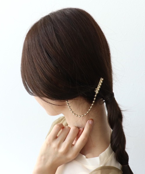 ボールチェーンクリップ（バレッタ/ヘアクリップ）｜Three Four Time