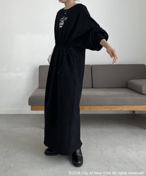 GOOD ROCK SPEED（グッドロックスピード）の「〈GOOD ROCK SPEED〉NYCドロストワンピース（ワンピース・レディース・ブラック/グレー・FREE）」の12枚目の写真