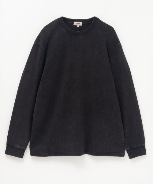Mac-House（マックハウス）の「GOODCREW ワッフルクルーロングスリーブＴ（Tシャツ/カットソー・メンズ・ブラック/グレー/ネイビー・L/XL/M）」の6枚目の写真