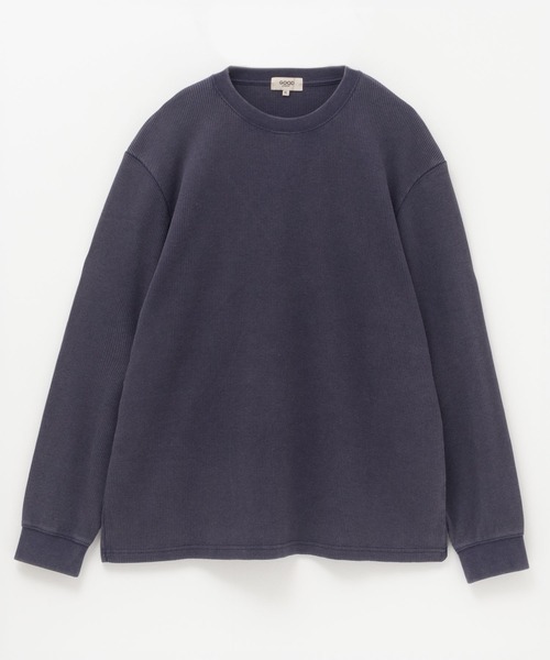Mac-House（マックハウス）の「GOODCREW ワッフルクルーロングスリーブＴ（Tシャツ/カットソー・メンズ・ブラック/グレー/ネイビー・L/XL/M）」の8枚目の写真