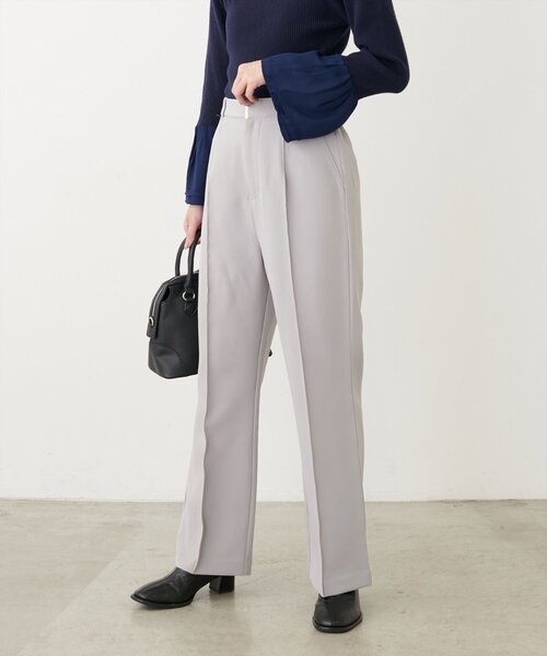 natural couture(ナチュラルクチュール)の「osonoハイウエスト美フレアパンツ(その他パンツ・レディース・ライトグレー/ネイビー/チャコールグレー・SMALL/MEDIUM/LARGE)」の9枚目の写真