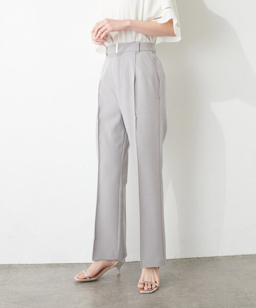 natural couture(ナチュラルクチュール)の「osonoハイウエスト美フレアパンツ(その他パンツ・レディース・ライトグレー/ネイビー/チャコールグレー・SMALL/MEDIUM/LARGE)」の14枚目の写真