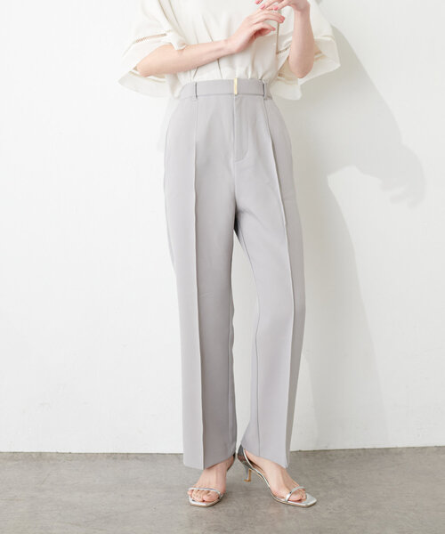 natural couture(ナチュラルクチュール)の「osonoハイウエスト美フレアパンツ(その他パンツ・レディース・ライトグレー/ネイビー/チャコールグレー・SMALL/MEDIUM/LARGE)」の15枚目の写真