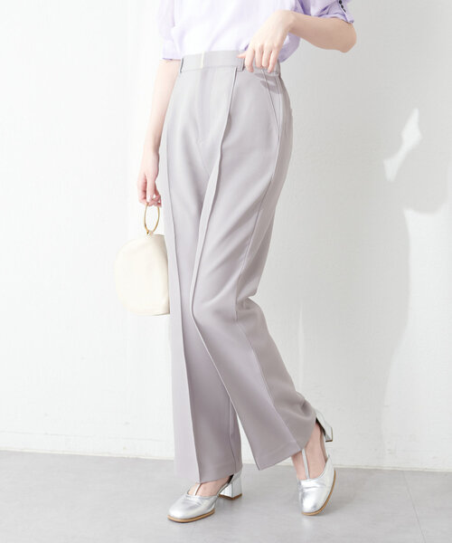 natural couture(ナチュラルクチュール)の「osonoハイウエスト美フレアパンツ(その他パンツ・レディース・ライトグレー/ネイビー/チャコールグレー・SMALL/MEDIUM/LARGE)」の17枚目の写真