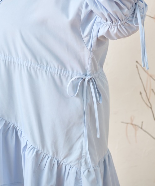 Louiosy(ルオシー)の「【大きいサイズ】アシンメトリーデザインミニシャツワンピース(ワンピース・レディース・ブラック/オフホワイト/サックスブルー・X-LARGE/4L)」の19枚目の写真