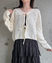 merrylatte | リボンニットカーディガン(ニット/セーター)