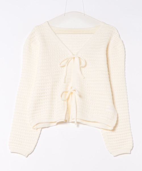 merrylatte（メリーラテ）の「リボンニットカーディガン（ニット/セーター・レディース・ホワイト・FREE）」の15枚目の写真