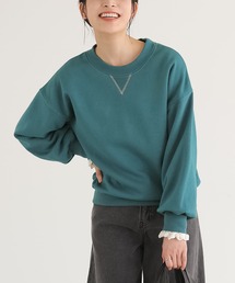 n'OrLABEL（ノアールレーベル）の「『配色ステッチ裏起毛スウェット』（スウェット）」