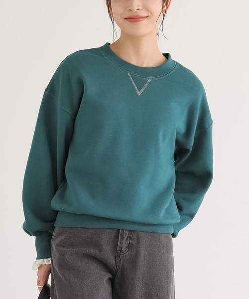 n'OrLABEL(ノアールレーベル)の「『配色ステッチ裏起毛スウェット』(スウェット・レディース・ブラウン/杢グレー/アイボリー/ブラック/ブルーグリーン・1/2)」の19枚目の写真