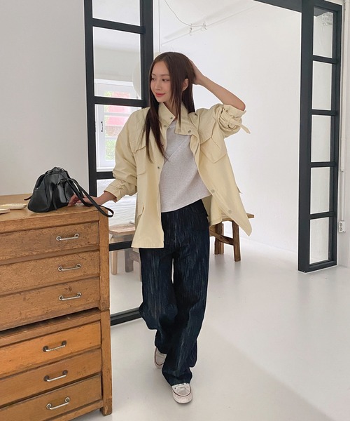 by muni:r（バイ ムニール）の「デイリーマウンテンパーカー/2024 AW COLLECTION（マウンテンパーカー・レディース・クリーム/チャコール・FREE）」の21枚目の写真