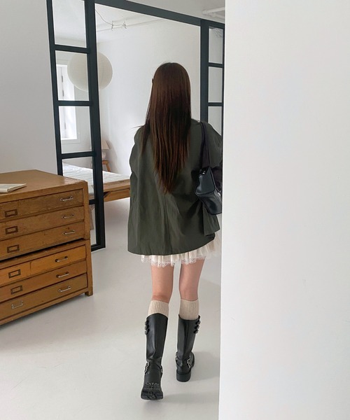 by muni:r（バイ ムニール）の「デイリーマウンテンパーカー/2024 AW COLLECTION（マウンテンパーカー・レディース・クリーム/チャコール・FREE）」の8枚目の写真