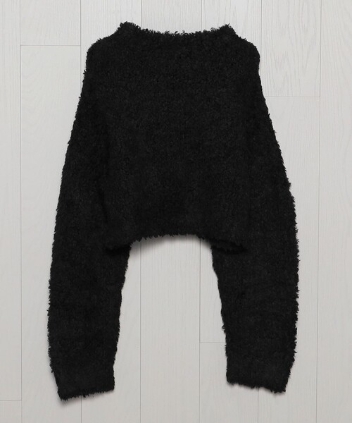 H BEAUTY&YOUTH UNITED ARROWS(エイチビューティーアンドユースユナイテッドアローズ)の「<H>フェザーヤーン ニットプルオーバー(ニット/セーター・レディース・ブラック/ターコイズブルー・FREE)」の12枚目の写真
