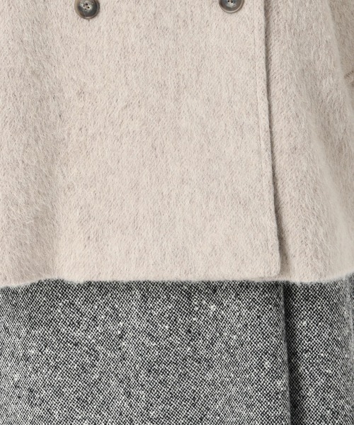 STRAWBERRY-FIELDS（ストロベリーフィールズ）の「シャギーミドル丈ダブルコート（その他アウター・レディース・ベージュ/ブルー系その他・2）」の11枚目の写真