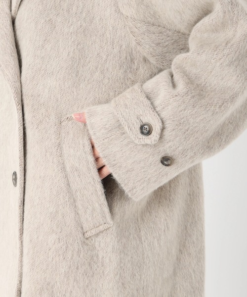 STRAWBERRY-FIELDS（ストロベリーフィールズ）の「シャギーミドル丈ダブルコート（その他アウター・レディース・ベージュ/ブルー系その他・2）」の12枚目の写真