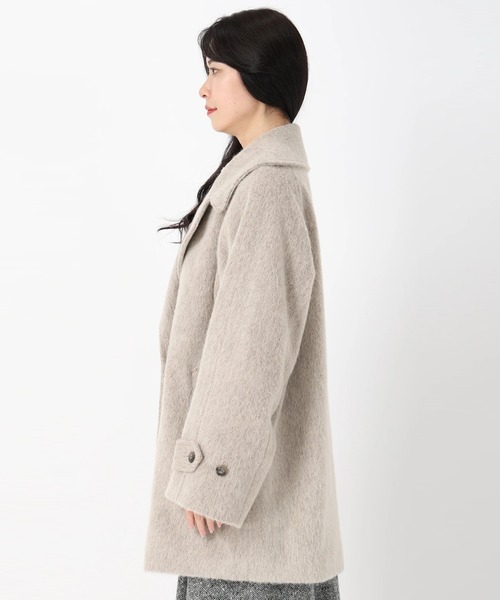 STRAWBERRY-FIELDS（ストロベリーフィールズ）の「シャギーミドル丈ダブルコート（その他アウター・レディース・ベージュ/ブルー系その他・2）」の7枚目の写真