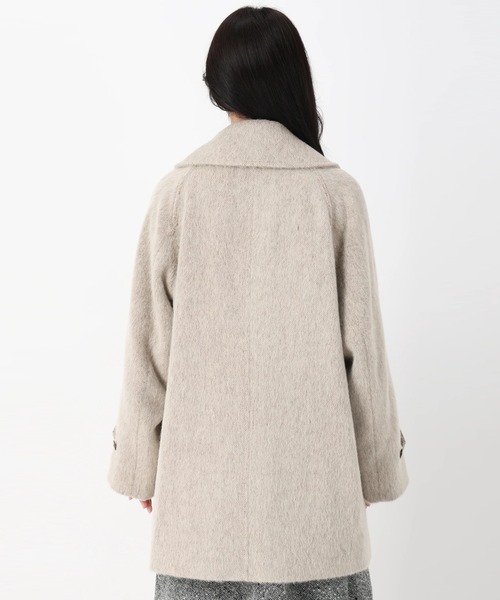 STRAWBERRY-FIELDS（ストロベリーフィールズ）の「シャギーミドル丈ダブルコート（その他アウター・レディース・ベージュ/ブルー系その他・2）」の8枚目の写真