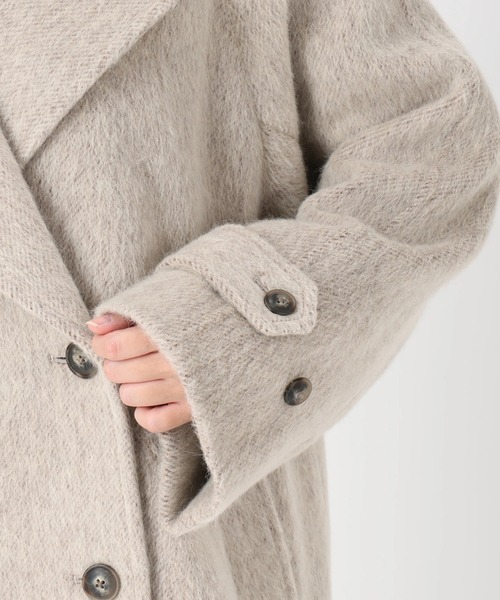 STRAWBERRY-FIELDS（ストロベリーフィールズ）の「シャギーミドル丈ダブルコート（その他アウター・レディース・ベージュ/ブルー系その他・2）」の13枚目の写真