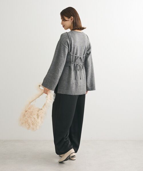 Green　Parks（グリーンパークス）の「SET2点 ニットキャミ+ニットチュニック（チュニック・レディース・杢グレー/ブラウン系その他2・FREE）」の6枚目の写真