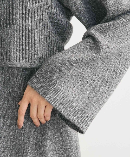 Green　Parks（グリーンパークス）の「SET2点 ニットキャミ+ニットチュニック（チュニック・レディース・杢グレー/ブラウン系その他2・FREE）」の13枚目の写真