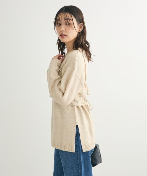 Green　Parks（グリーンパークス）の「SET2点 ニットキャミ+ニットチュニック（チュニック・レディース・杢グレー/ブラウン系その他2・FREE）」の17枚目の写真