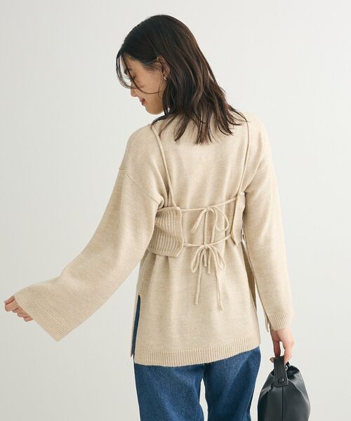 Green　Parks（グリーンパークス）の「SET2点 ニットキャミ+ニットチュニック（チュニック・レディース・杢グレー/ブラウン系その他2・FREE）」の18枚目の写真