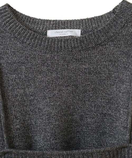 Green　Parks（グリーンパークス）の「SET2点 ニットキャミ+ニットチュニック（チュニック・レディース・杢グレー/ブラウン系その他2・FREE）」の22枚目の写真