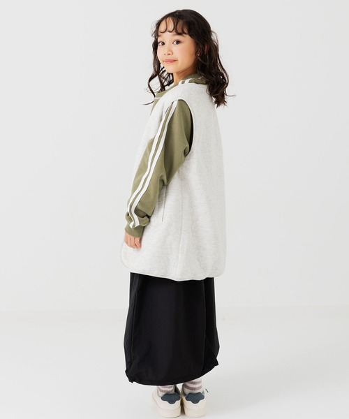 JAM & LINK（ジャムアンドリンク）の「ニットキルト ロングベスト（ベスト・キッズ・ブラック/カーキ/オートミール・140cm/160cm）」の18枚目の写真