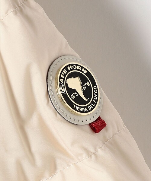 CAPEHORN（ケープホーン）の「CAPE HORN:〈洗濯機可能〉MATT STELLA セミロング フード付き ダウン コート（ダウンジャケット/コート・レディース・ナチュラル/ブラック/ネイビー・44/42）」の12枚目の写真