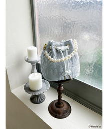 MIIA（ミーア）の「miffy ベロアキルティングショルダーバッグ（ショルダーバッグ）」