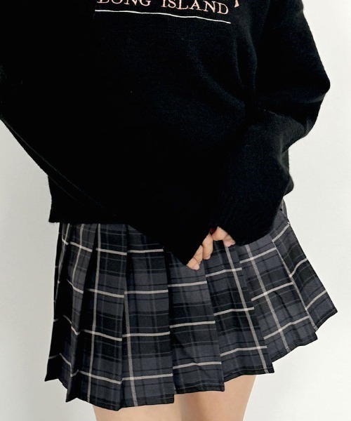 VIVID LADY(ビビッドレディー)の「タータンチェック チェックスカート レディース(スカート・レディース・レッド/グレー・MEDIUM/SMALL)」の5枚目の写真