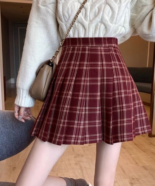 VIVID LADY(ビビッドレディー)の「タータンチェック チェックスカート レディース(スカート・レディース・レッド/グレー・MEDIUM/SMALL)」の13枚目の写真
