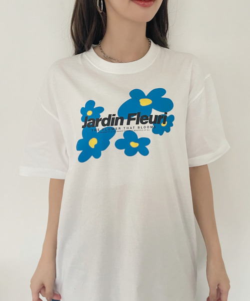 Ada.（エイダ）の「ぼかし フラワーモチーフ ロゴ プリントＴシャツ（Tシャツ/カットソー・レディース・ホワイト/ピンク・FREE）」の16枚目の写真