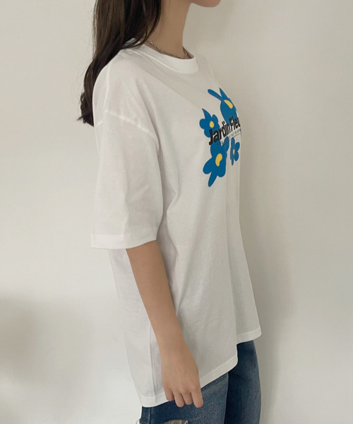 Ada.（エイダ）の「ぼかし フラワーモチーフ ロゴ プリントＴシャツ（Tシャツ/カットソー・レディース・ホワイト/ピンク・FREE）」の18枚目の写真