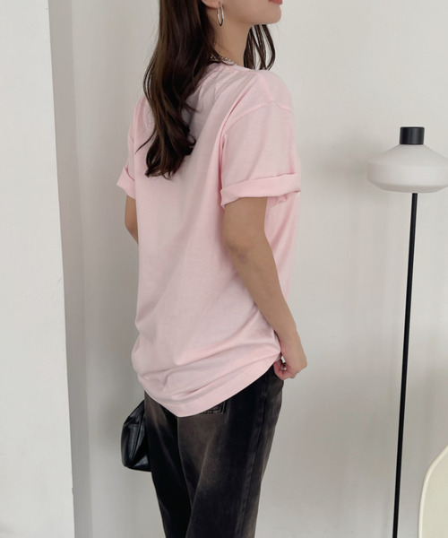 Ada.（エイダ）の「ぼかし フラワーモチーフ ロゴ プリントＴシャツ（Tシャツ/カットソー・レディース・ホワイト/ピンク・FREE）」の15枚目の写真
