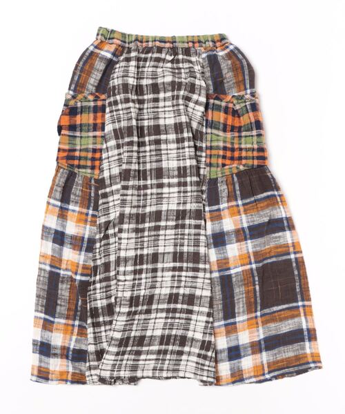 CUBE SUGAR（キューブシュガー）の「CUBE SUGAR/キューブシュガー　度甘ネルチェック サイドポケットギャザースカート（スカート・レディース・パープル/ナチュラル・FREE）」の12枚目の写真