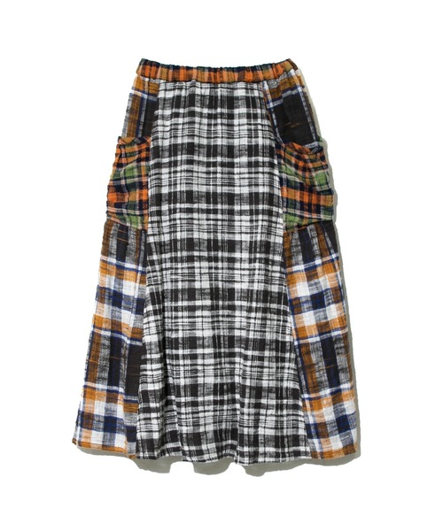 CUBE SUGAR（キューブシュガー）の「CUBE SUGAR/キューブシュガー　度甘ネルチェック サイドポケットギャザースカート（スカート・レディース・パープル/ナチュラル・FREE）」の11枚目の写真