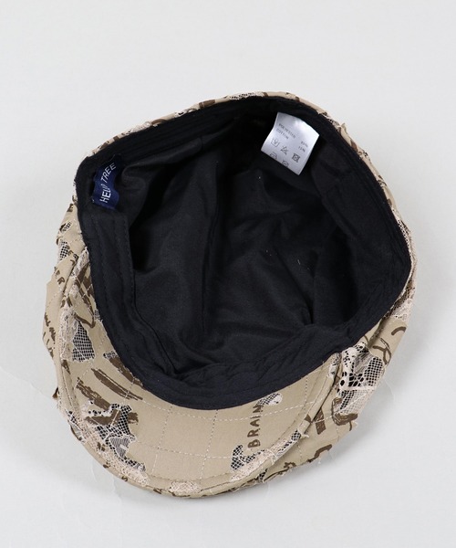 SPINNS（スピンズ）の「ダメージプリント コットンハンチング（ハンチング/ベレー帽・レディース・ベージュ/ブラック・ONESIZE）」の15枚目の写真