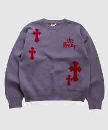 【UNISEX/ユニセックス】Sourcreamクロスロゴニット