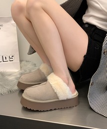 【 MEMECLE / メメクル 】厚底 ファースリッポン ムートンブーツ