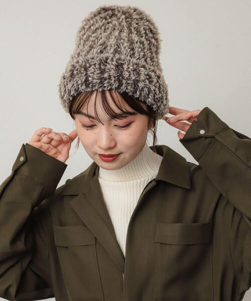 SENSE OF PLACE by URBAN RESEARCH(センスオブプレイスバイアーバンリサーチ)の「シャギーニットキャップ(ニットキャップ/ビーニー・レディース・ブラック/ブラウン系その他・ONE)」の2枚目の写真