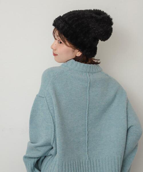 SENSE OF PLACE by URBAN RESEARCH(センスオブプレイスバイアーバンリサーチ)の「シャギーニットキャップ(ニットキャップ/ビーニー・レディース・ブラック/ブラウン系その他・ONE)」の5枚目の写真