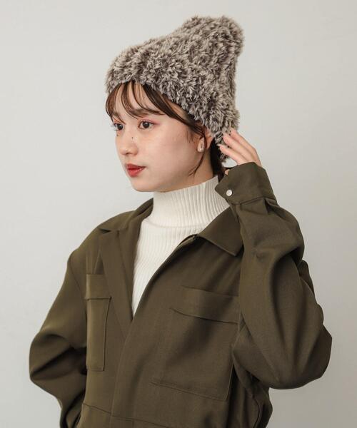 SENSE OF PLACE by URBAN RESEARCH(センスオブプレイスバイアーバンリサーチ)の「シャギーニットキャップ(ニットキャップ/ビーニー・レディース・ブラック/ブラウン系その他・ONE)」の8枚目の写真