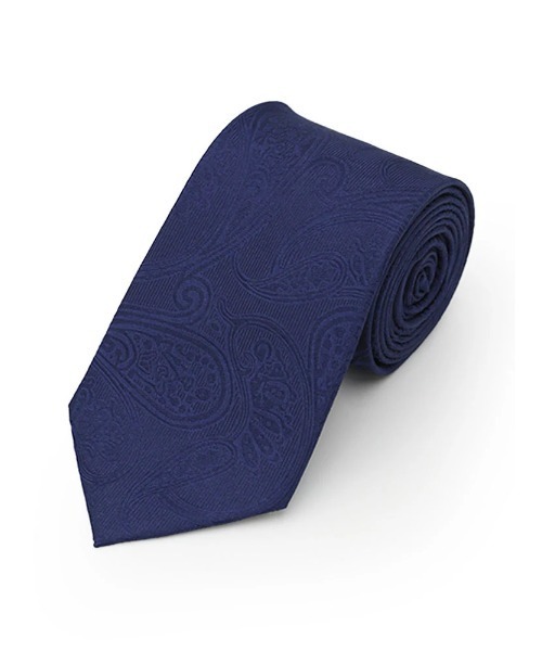 サテン ペイズリー柄ネクタイ ワイン/ネイビー（ネクタイ）｜Perfect Suit FActory（パーフェクトスーツファクトリー）