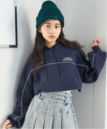 クロップドトップス」に該当するブルー・ネイビー/青色系の