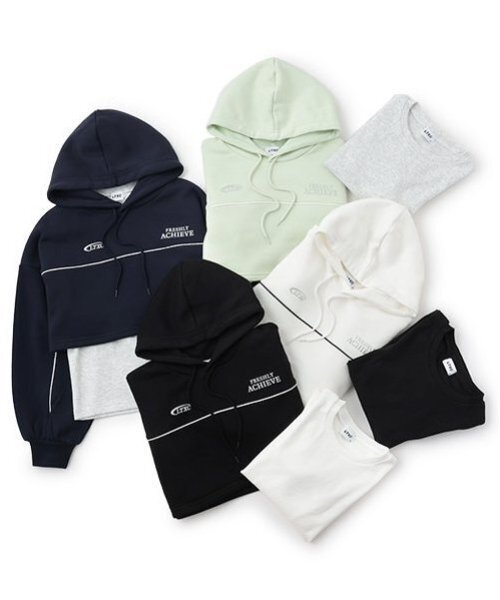 セール】【LTXC】裏起毛クロップドパーカインナーセット（パーカー